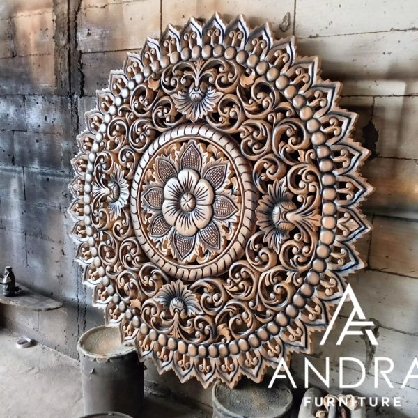 hiasan dinding ukir kayu jati, panel ukir hias bahan kayu jati