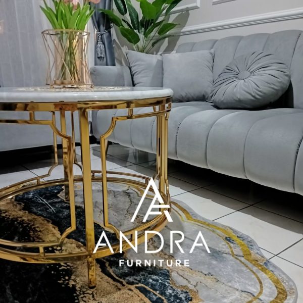 set sofa minimalis modern plus meja stainless include marmer carara