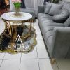 set sofa minimalis modern plus meja stainless include marmer carara