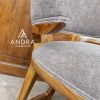 Kursi makan kayu jati sofa empuk sandaran unik kayu jati serbaguna kokoh berkuali