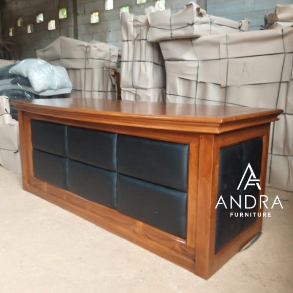 meja kantor exclusive, meja direktur, meja kerja manajer kayu jati new