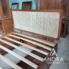 dipan minimalis headboard rotan plus 4 laci kayu jati