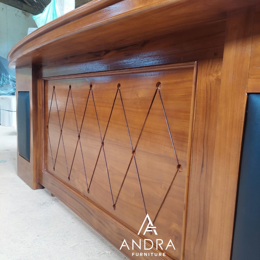 meja kantor exclusive, meja direktur, meja kerja manajer kayu jati
