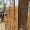 lemari pakaian 2 pintu jati ukiran jepara elegan dan kokoh