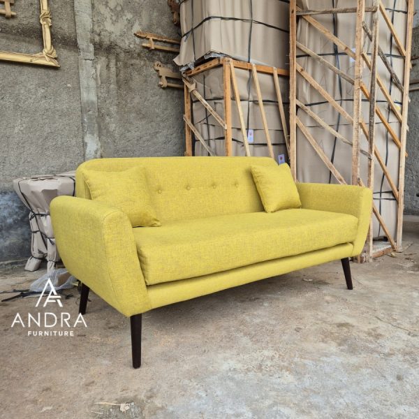 sofa jati minimalis retro elegan dengan bahan kayu jati solid