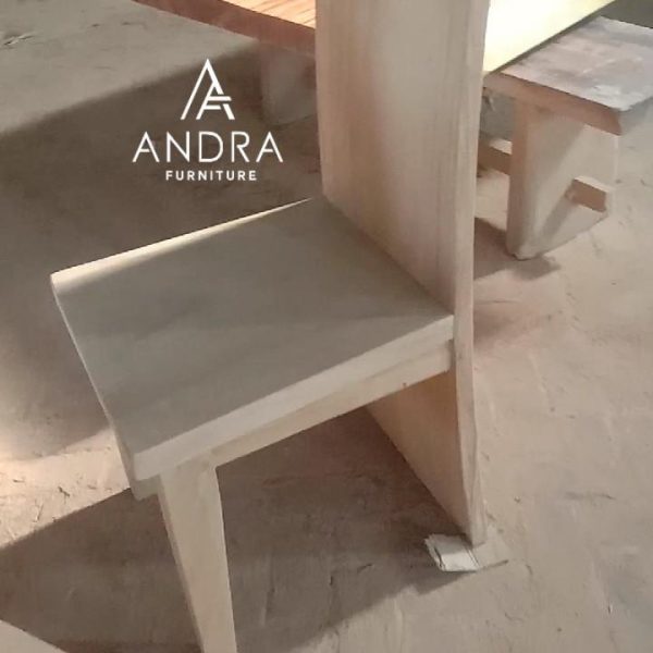 kursi makan kayu trembesi super tebal minimlis kursi tebal kokoh