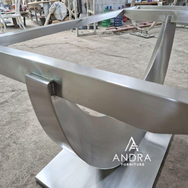 console table stainless, meja konsul stainless minimalis unik