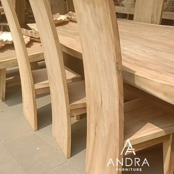 kursi makan kayu trembesi super tebal minimlis kursi tebal kokoh