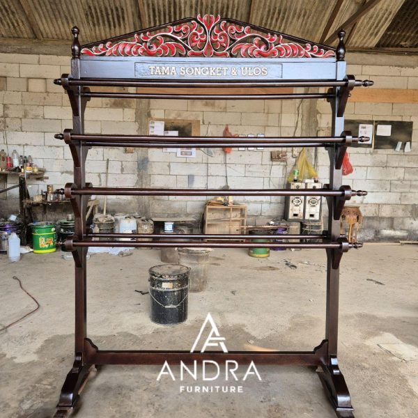 gawangan baju, gawangan batik, gawangan batik kayu jati