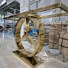 console table stainless mewah, meja konsul stainless unik