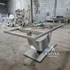 console table stainless, meja konsul stainless minimalis unik