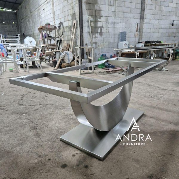 console table stainless, meja konsul stainless minimalis unik