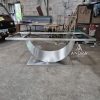console table stainless, meja konsul stainless minimalis unik