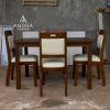 set meja makan minimalis mldern 4 kursi kayu jati, meja makan viral Furniture Chairs