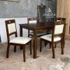 set meja makan minimalis mldern 4 kursi kayu jati, meja makan viral Furniture Chairs