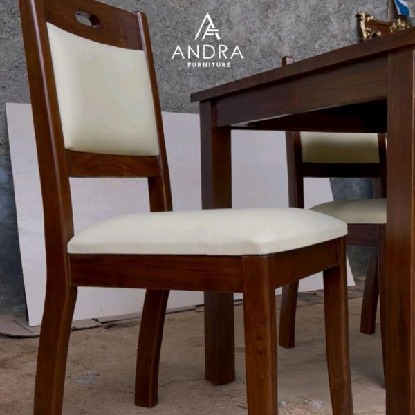 set meja makan minimalis mldern 4 kursi kayu jati, meja makan viral Furniture Chairs