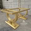 842272f4-fadc-4fec-b5ec-c9b68fc23ade rangka meja tamu bahan besi kaki lengkung oval gold berkualitas