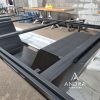 Meja Makan besi Industrial Modern – Grande Series (Hitam Doff)
