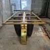 Meja MakanMeeting Stainless Steel Luxury - Geometric W Design