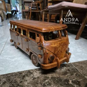 Miniatur Mobil Klasik Premium - Kayu Jati Solid (Ukuran Besar)