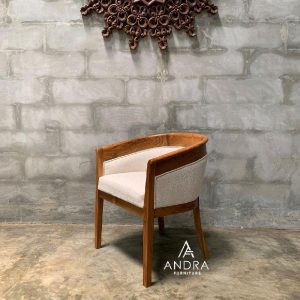 Minimalis Diining Arm Chair teakwood cafe kayu jati