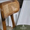 Kursi Kafe Jati Sandaran Rotan Dudukan Oscar Sintetis Minimalis & Estetik