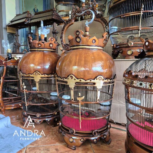 Kandang Burung Perkutut kayu jati Eksklusif Ukir Elegan & Berkelas
