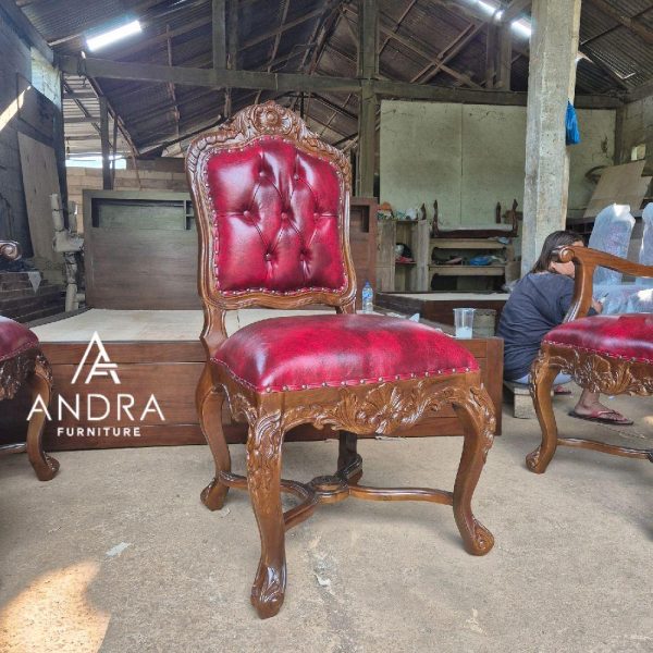 Kursi Makan Ukir Mewah Kayu Jati Premium