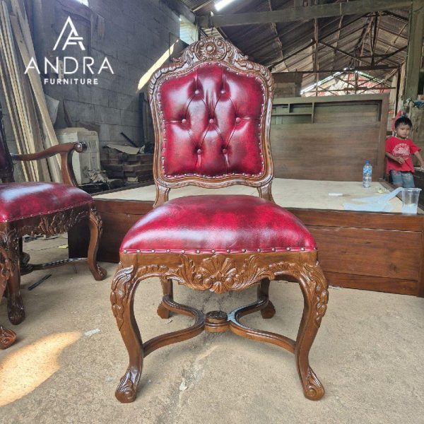 Kursi Makan Ukir Mewah Kayu Jati Premium