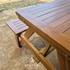 Meja Bangku Taman Payung Garden Table Set Kayu Jati