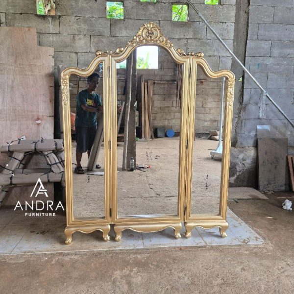 SKETSEL CERMIN UKIR GOLD 3 PINTU MEWAH & ELEGAN1 SKETSEL CERMIN UKIR GOLD 3 PINTU MEWAH & ELEGAN