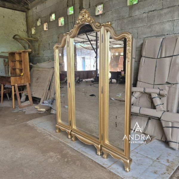 SKETSEL CERMIN UKIR GOLD 3 PINTU MEWAH & ELEGAN3 SKETSEL CERMIN UKIR GOLD 3 PINTU MEWAH & ELEGAN