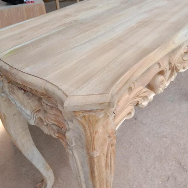 meja konsul ukiran jepara teak wood, kayu jati minimalis