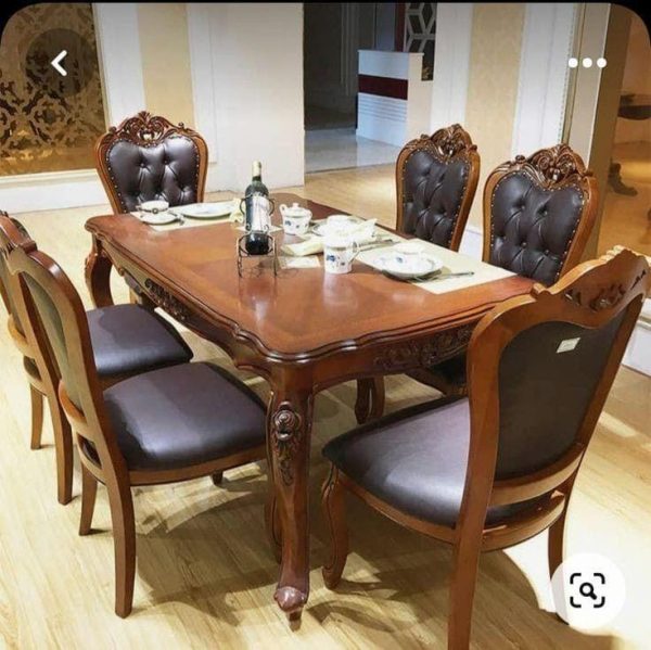 Set meja makan jati