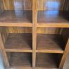 Almari Penyimpanan Helm Kayu Jati Minimalis, rak buku minimalis kayu jati