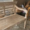 Bangku Klasik White Wash Rustic Kayu Jati 2 Dudukan 2 seater