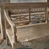Bangku Klasik White Wash Rustic Kayu Jati 2 Dudukan 2 seater