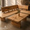 Bangku Sudut Trembesi Minimalis Modern  Kokoh, Mewah, dan Elegan