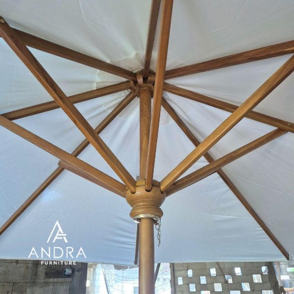 Meja taman payung 3 bangku jati, kursi taman atau kafe furniture