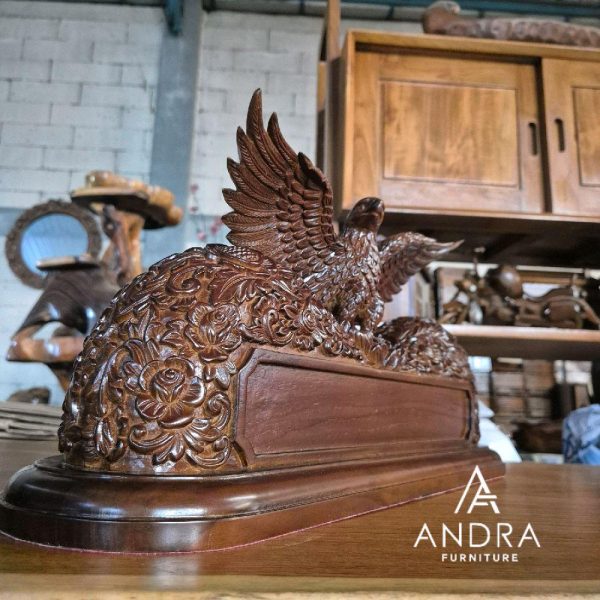 Papan Nama Ukiran Garuda Eksklusif Kayu Jati Premium