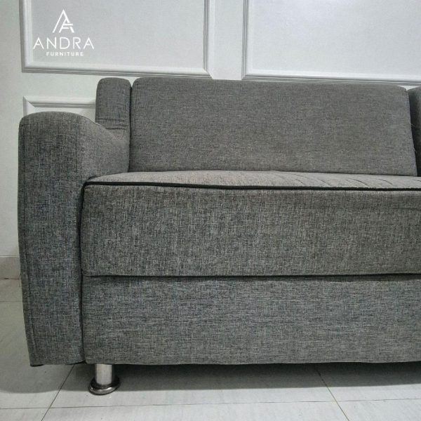 Set Sofa Sudut Minimalis Rangka Kayu Solid Andra Furniture