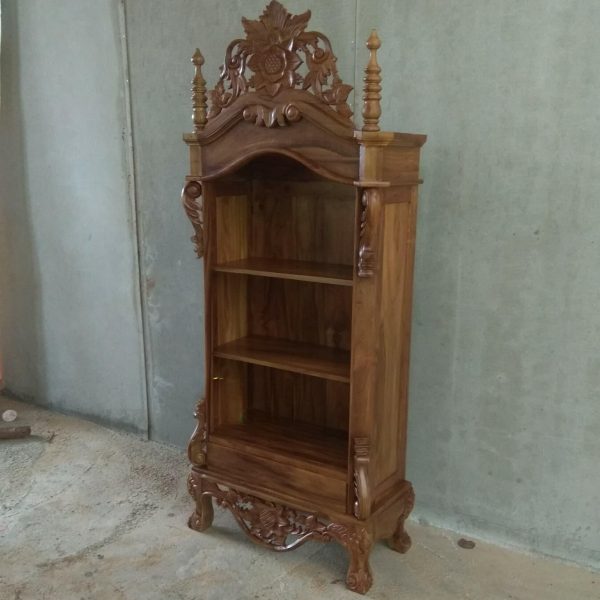Almari pajangan, almari hias antik betawi tanpa pintu 1 laci jati