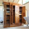 Almari pakaian ukiran gebyok 4 pintu bahan full kayu jati