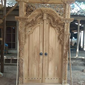 Gebyok jati ukiran Jepara 1,5 meteran
