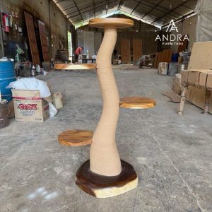 POHON KUCING CAT CONDO KAYU TREMBESI