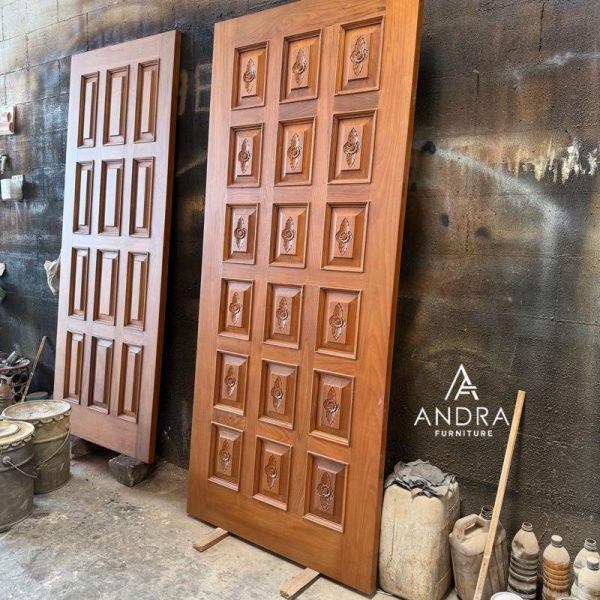 Pintu Rumah Kayu Jati Ukir Sample Andra Furniture
