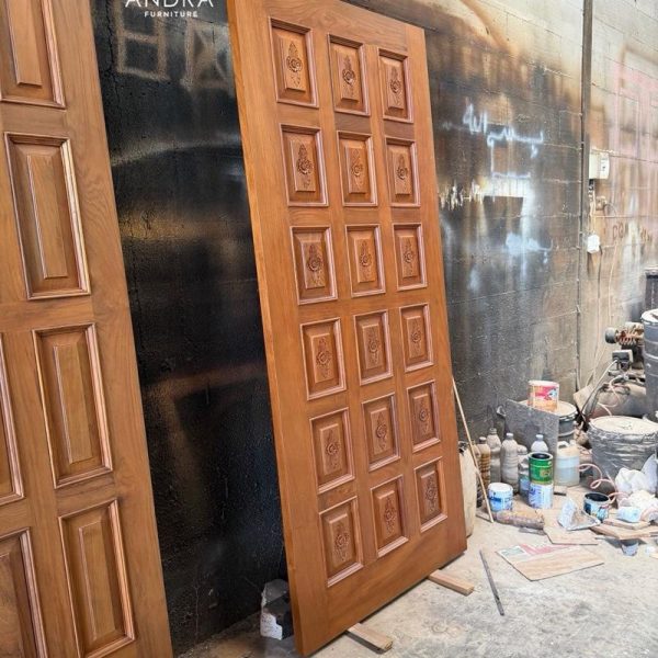 Pintu Rumah Kayu Jati Ukir Sample Andra Furniture