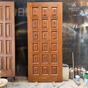 Pintu Rumah Kayu Jati Ukir Sample Andra Furniture