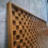 Wall Panel Minimalis Kayu Jati  hiasan dinding Premium