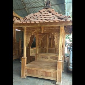 gazebo full kayu jati full ukiran classic free ongkir dan free pasang